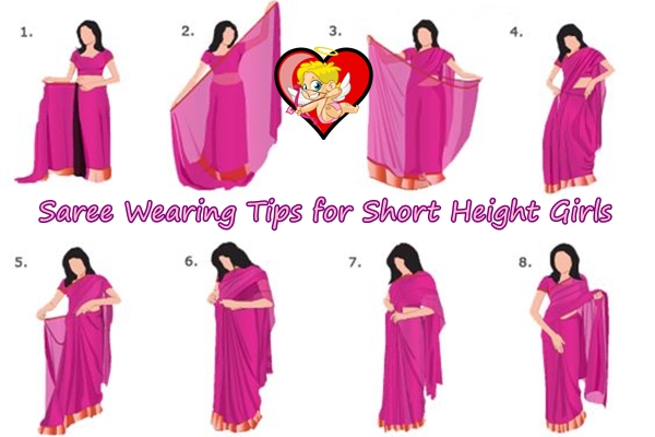 Saree Wearing Tips for Short Height Girls, How to Drape Saree Perfectly